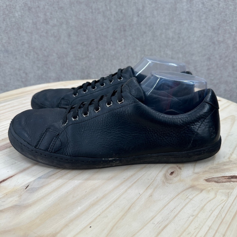 Birchbury Bramfords Barefoot Mens 11 Black Leather Sneakers Minimalist Shoes - Picture 2 of 13